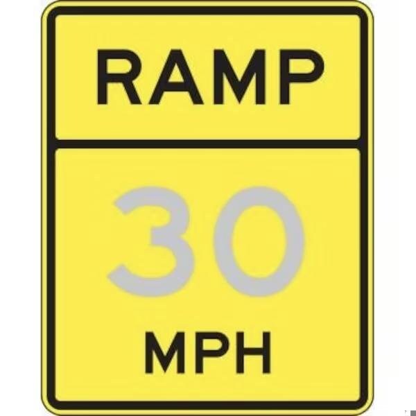Accuform SPEED LIMIT SIGN RAMP MPH 30 X FRW74015RA FRW74015RA - main